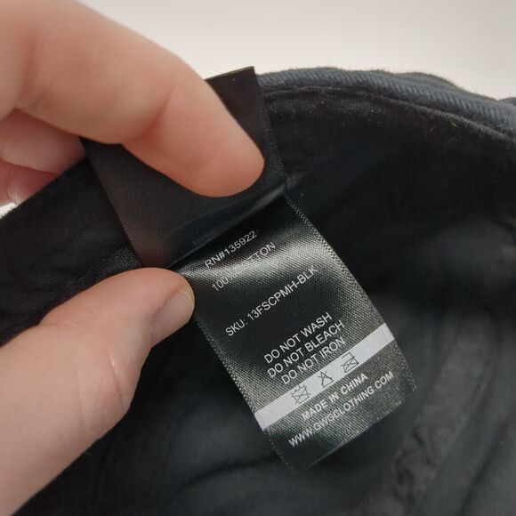 GWG Girls With Guns Cadet Army Cap Black One Size Adjustable Glitter Embroidered - Picture 9 of 9